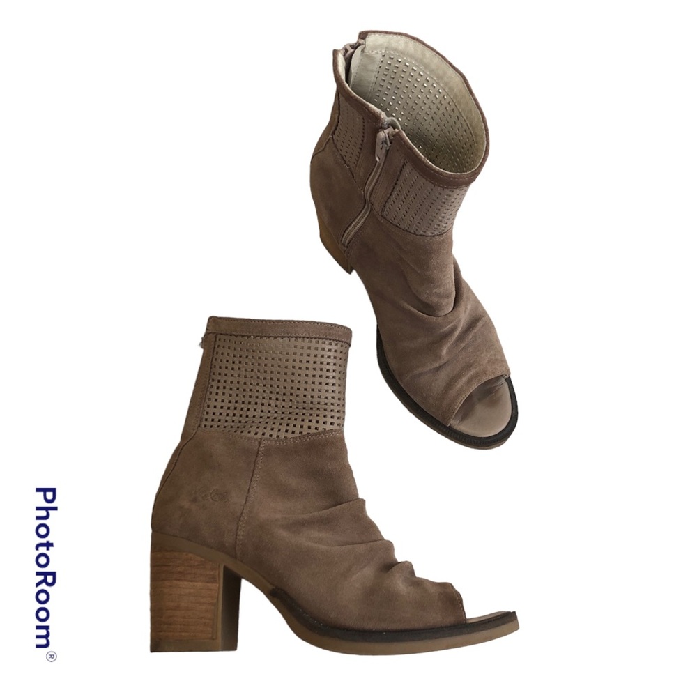 Bos. & Co. Beige Celine Leather Open-Toe Boots/Heels/Sandals Portugal Si…